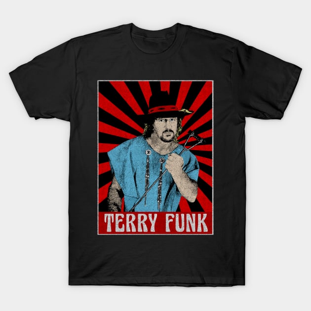 Vintage Terry Funk 1980s Pop Art T-Shirt by Motor Lipat